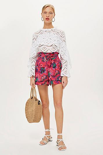 Topshop Petite Printed Shorts
