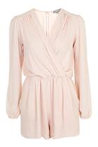 Topshop *long Sleeve Wrap Playsuit By Love