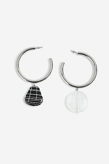 Topshop Cross Hatch Hoop Earrings