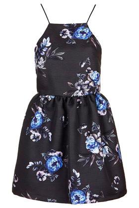 Topshop Strappy Floral Jacquard Dress