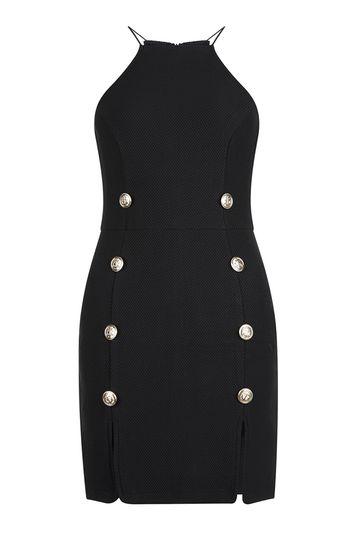 Topshop *double Split Military Mini Dress By Rare
