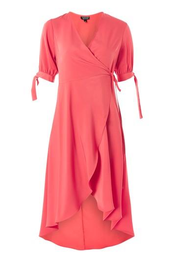 Topshop Emma Tie Sleeve Wrap Dress