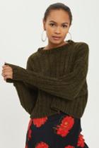 Topshop Chenille Crop Sweater