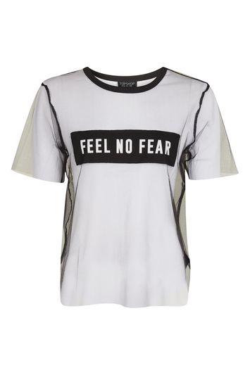 Topshop Feel No Fear Tulle T-shirt