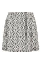 Topshop Triangle Jaquard A-line Skirt