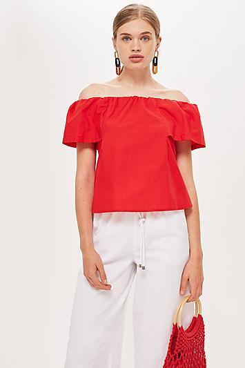 Topshop Bardot Sun Top