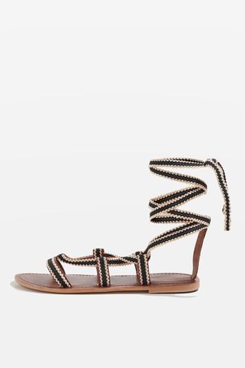 Topshop Hacienda Braided Ribbon Sandals