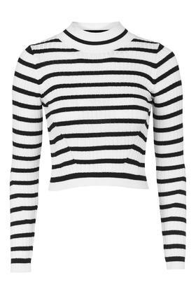 Topshop Petite Liquorice Stripe Jumper