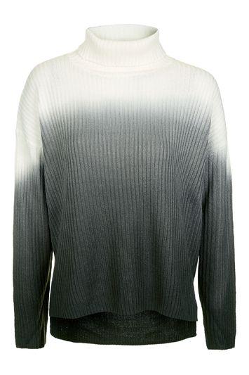 Topshop Dip Dye Roll Neck Jumper