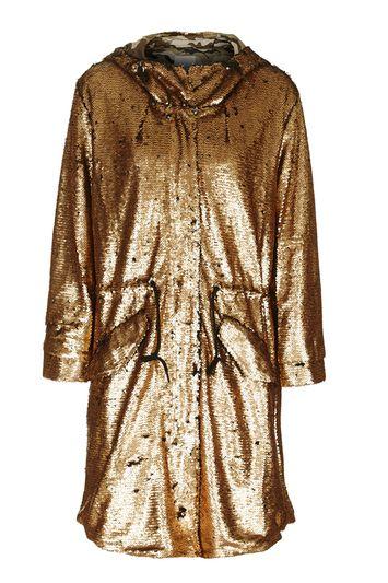 Topshop Sequin Camo Parka By Native Rose