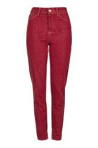 Topshop Moto Red Mom Jeans