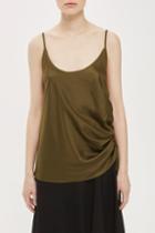 Topshop Ruched Silk Camisole Top By Boutique