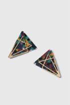 Topshop Perspex Triangle Stud Earrings