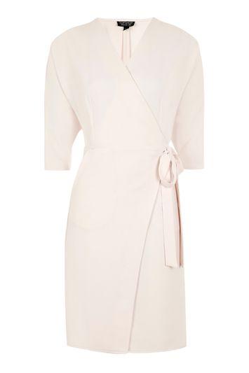 Topshop Batwing Wrap Midi Dress