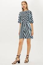 Topshop Diagonal Stripe Mini Dress