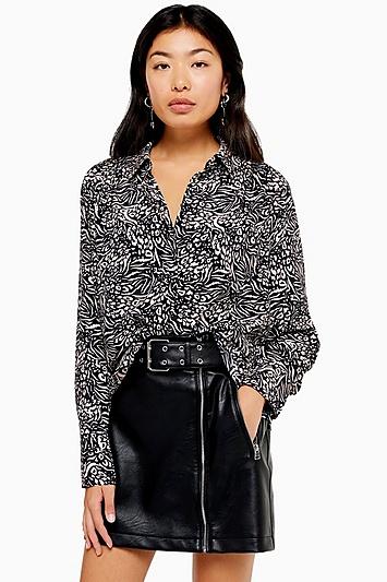 Topshop Animal Mensy Longer Shirt