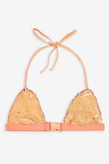 *peach Flip Bikini Top By Jaded London
