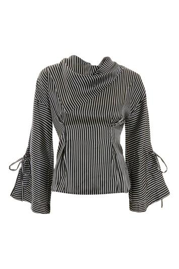 Topshop Drape Neck Twisted Blouse
