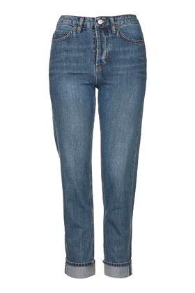 Topshop Moto Selvedge Denim Straight Leg Jeans