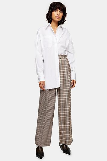 Topshop White Oversized Poplin Shirt