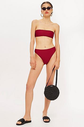 Topshop Ribbed High Waisted Pants