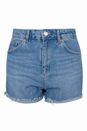 Topshop Tall Bleach Turn-up Girlfriend Shorts