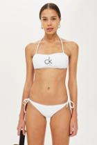 Topshop *tie Back Bandeau Top By Calvin Klein