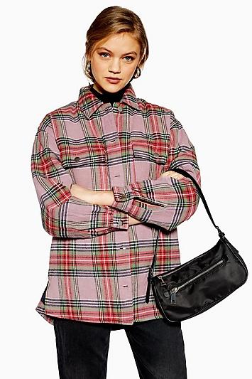 Topshop Purple Tartan Jacket