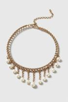 Topshop Pearl Drops Torque Necklace