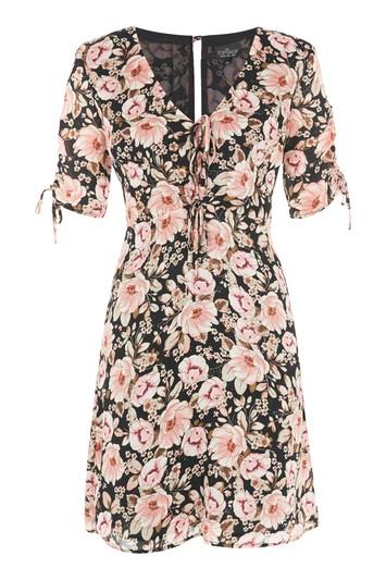 Topshop Tall Peony Blush Tea Dress