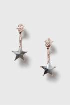 Topshop Star Front And Back Earrings