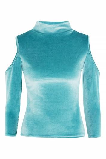 Topshop *cold Shoulder Blouse By Glamorous