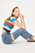 Topshop Moto Side Ripped Mom Jeans