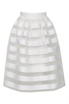 Topshop Sheer Stripe Midi Skirt