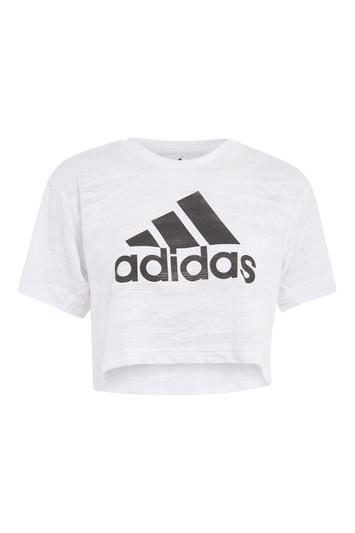 Topshop Aero Knitted Crop T-shirt By Adidas Performance