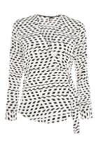 Topshop Aztec Print Wrap Top