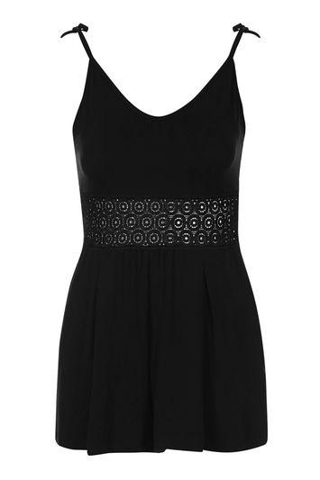 Topshop Lace Insert Playsuit