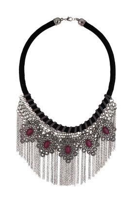 Topshop Engraved Chain Drop Collar Necklace