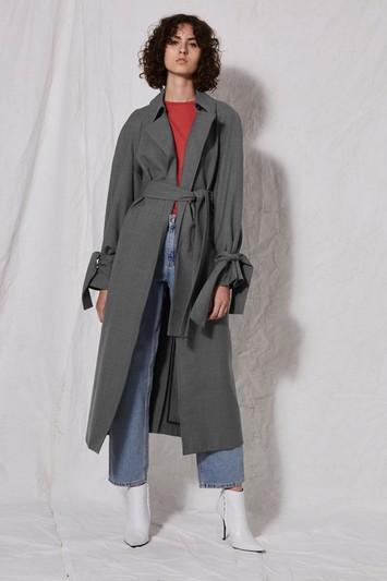 Topshop *tie Sleeve Duster Coat By Boutique