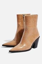 Topshop Harlem Taupe Western Boots