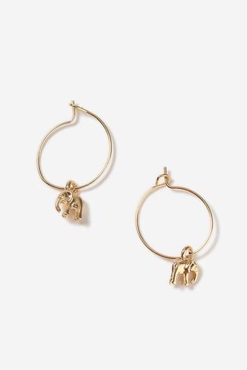 Topshop Elephant Hoop Earrings
