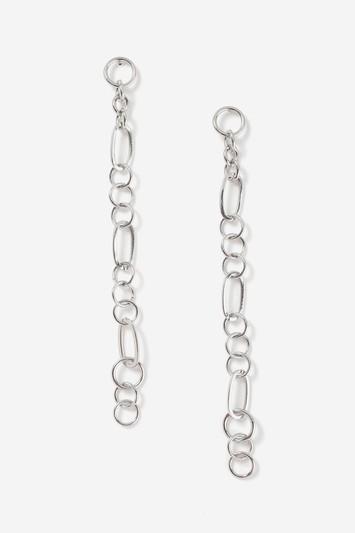 Topshop Link And Circle Drop Earrings