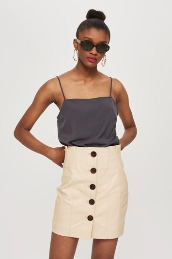 Topshop Slate Square Neck Camisole Top