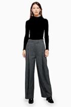 Topshop Charcoal Grey Wide Leg Trousers