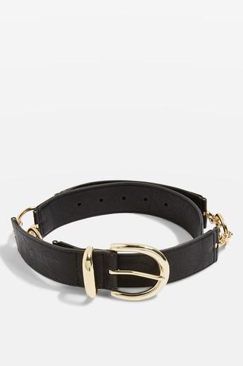 Topshop Faux Leather Link Belt