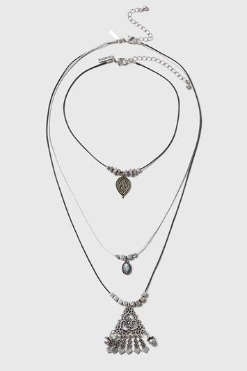 Topshop Ethnic Tassel Bead Choker Pack