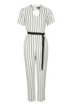 Topshop Striped Tapered Jumpsuit