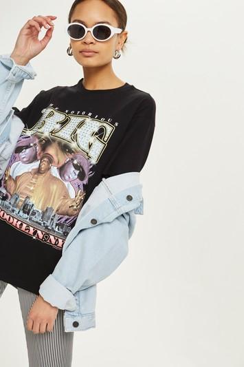 Topshop Biggie Diamante T-shirt By And Finally