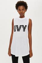 Topshop Layer Logo Sleeveless Tank Top By Ivy Park