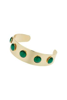 Topshop Green Stone Cuff Bracelet